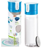 Brita Fill & Go Vital Filtering Water Bottle Pull-out Mouthpiece Flip-top Lid 600ml Blue Ref 1031144