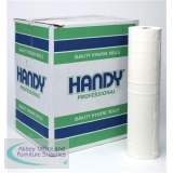 5 Star Facilities Hygiene Roll 20 Inch Width 100 Percent Recycled 2-ply 130 Sheets W500xL457mm 40m White
