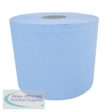 Maxima Centrefeed Roll 3-Ply 180mmx130m Blue Ref 1105186 [Pack 6]