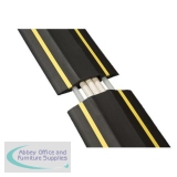 D-Line Floor Cable Cover 83mm x 1.8m Black and Yellow Ref FC83H
