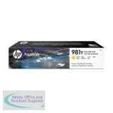 Hewlett Packard 981Y Pagewide Ink Cartridge Extra High Yield 16000pp 182.5ml Yellow Ref L0R15A
