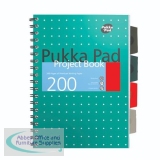 Pukka Metallic Project Book A4 80gsm Green Ref 8521-MET [Pack 3]