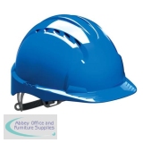JSP EVO2 Safety Helmet HDPE 6-point Polyethylene Harness EN397 Standard Blue Ref AJF030-000-500