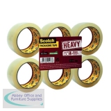 Scotch Heavy Packaging Tape High Resistance Hotmelt 50mmx66m Clear [Pack 6] Ref UU005262835
