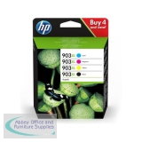 Hewlett Packard 903XL Inkjet Cartridge High Yield Page Life 825pp 50ml B/C/M/Y Ref 3HZ51AE [Pack 4]