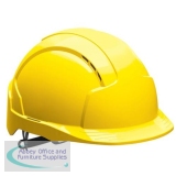 JSP EVOLite Safety Helmet ABS 6-point Terylene Harness EN397 Standard Yellow Ref AJB160-000-200