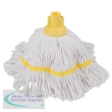 Robert Scott & Sons Hygiemix T1 Socket Cotton & Synthetic Colour-coded Mop 250g Yellow Ref MHH250Y