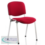 Trexus Stacking Chair Chrome Frame Red 470x420x500mm Ref BR000299