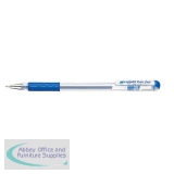Pentel Hybrid Gel Grip Rollerball Pen 0.6mm Tip 0.3mm Line Blue Ref K116-CE [Pack 12]