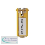Durable Key Clip Yellow Ref 1957-04 [Pack 6]
