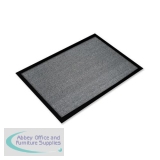 Doortex Valuemat Entrance Mat Indoor Use Hard Wearing 800x1200mm Grey Ref FC480120VALGR
