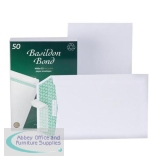 Basildon Bond Envelopes FSC Pocket Recycled Peel & Seal 120gsm C5 229x162mm White Ref B80277 [Pack 50]
