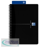Oxford Office Notebook Wirebound Soft Cover 90gsm Smart Ruled 180pp A4 Black Ref 100102931 [Pack 5]