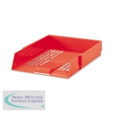 5 Star Office Letter Tray High-impact Polystyrene Foolscap Red