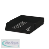 5 Star Office Letter Tray High-impact Polystyrene Foolscap Black
