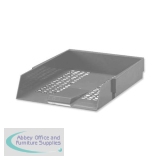 5 Star Office Letter Tray High-impact Polystyrene Foolscap Grey
