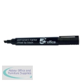 5 Star Office Permanent Marker Xylene/Toluene-free Smear proof Chisel Tip 1-4mm Line Black [Pack 12]