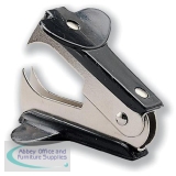 5 Star Office Staple Remover Contoured Grip Pinch Style Black