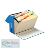 5 Star Office Expanding Box File 19 Pockets A-Z Foolscap Blue