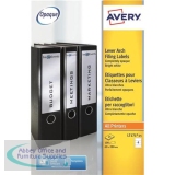 SP-32066X - Avery Filing Labels Laser Lever Arch 4 per Sheet 200x60mm Ref L7171-25 [100 Labels]