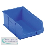 Container Bin Heavy Duty Polypropylene W350xD205xH132mm Blue [Pack 10]