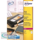 Avery Diskette Labels Laser 3.5 inch Disk 10 per Sheet 70x52mm White Ref L7666-25 [250 Labels]