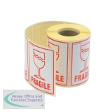 Parcel Labels Fragile 108x79mm on Roll Diameter 210mm [500 Labels]