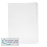 Concord Reverse Collated Subject Dividers 10-Part Unpunched 150gsm A4 White Ref 7501 [Pack 25]
