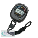 Stopwatch Water Resistant Battery Operated Black