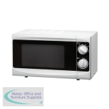 5 Star Facilities Manual Microwave Defrost and 5 Power Levels 800W 20 Litre White