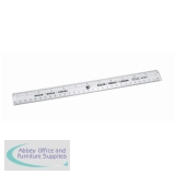 5 Star Office Ruler Plastic Metric and Imperial Markings 300mm Clear [Pack 10]
