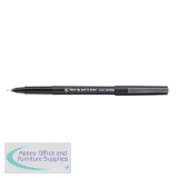 5 Star Office Fibre Tip Pen Medium 0.7mm Tip 0.4mm Line Black [Pack 12]