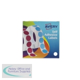 Avery Labels in Dispenser on Roll Round Diam.19mm White Ref 24-404 [1400 Labels]