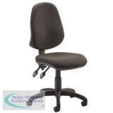 Trexus 2 Lever High Back Permanent Contact Operators Chair Black 480x450x490-590mm Ref OP000024
