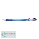 5 Star Office Grip Ball Pen Medium 1.0mm Tip 0.4mm Line Blue [Pack 20]