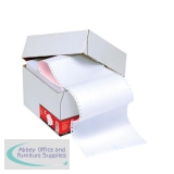 5 Star Office Listing Paper 2-Part Carbonless Perf 56/57gsm 11inchx241mm Plain White/Pink [1000 Sheets]