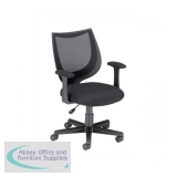 Trexus Gleam SoHo Mesh Operators Chair Black 470x480x410-510mm Ref 11027-03