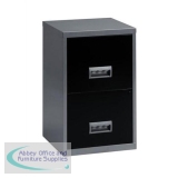 Filing Cabinet Steel 2 Drawer A4 400x400x660mm Ref 95808