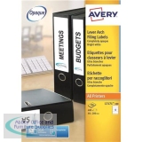 SP-435935 - Avery Filing Labels Laser Lever Arch 4 per Sheet 200x60mm Ref L7171-100 [400 Labels]