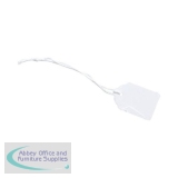 Ticket Labels Strung Durable 37x24mm White [Pack 1000]