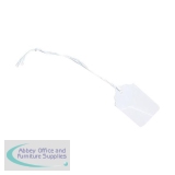 Ticket Labels Strung Durable 46x30mm White [Pack 1000]