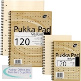Pukka Pad Vellum Notebook Wirebound 80gsm Ruled Margin Perf Punched 4 Holes 120pp A4+ Ref VJM/1 [Pack 3]