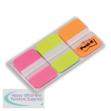 Post-it Index Strong 25mm Assorted Pink Green and Orange Ref 686-PGO [Pack 66]