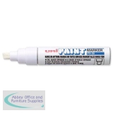 Uni Paint Marker Chisel Tip Broad Point PX30 Line Width 8.0mm White Ref 151183000 [Pack 6]