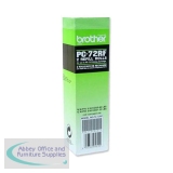 Brother Thermal Fax Ribbon Refill Page Life 144pp Black Ref PC72RF [Pack 2]