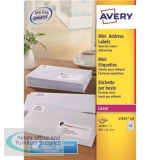 Avery Mini Address Labels Laser 65 per Sheet 38.1x21.2mm White Ref L7651-250 [16250 Labels]