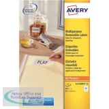 Avery Multipurpose Labels Removable Laser 12 per Sheet 99.1x42.3mm White Ref L4743REV-25 [300 Labels]