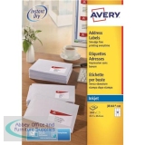 Avery Quick DRY Addressing Labels Inkjet 18 per Sheet 63.5x46.6mm White Ref J8161-100 [1800 Labels]