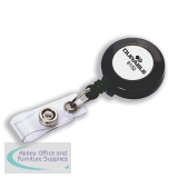 Durable Badge Reel for Punched Clip Holes 850mm Charcoal Ref 8152/58 [Pack 10]