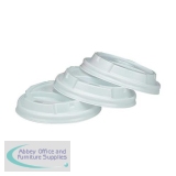 Disposable Sip Thru Lids For Use With 8oz 236ml Ripple Cups White Ref 0511054 [Pack 100]